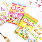 韩国进口奶糖可爱卡通表情多口味水果糖果零食小糖果儿童牛奶糖