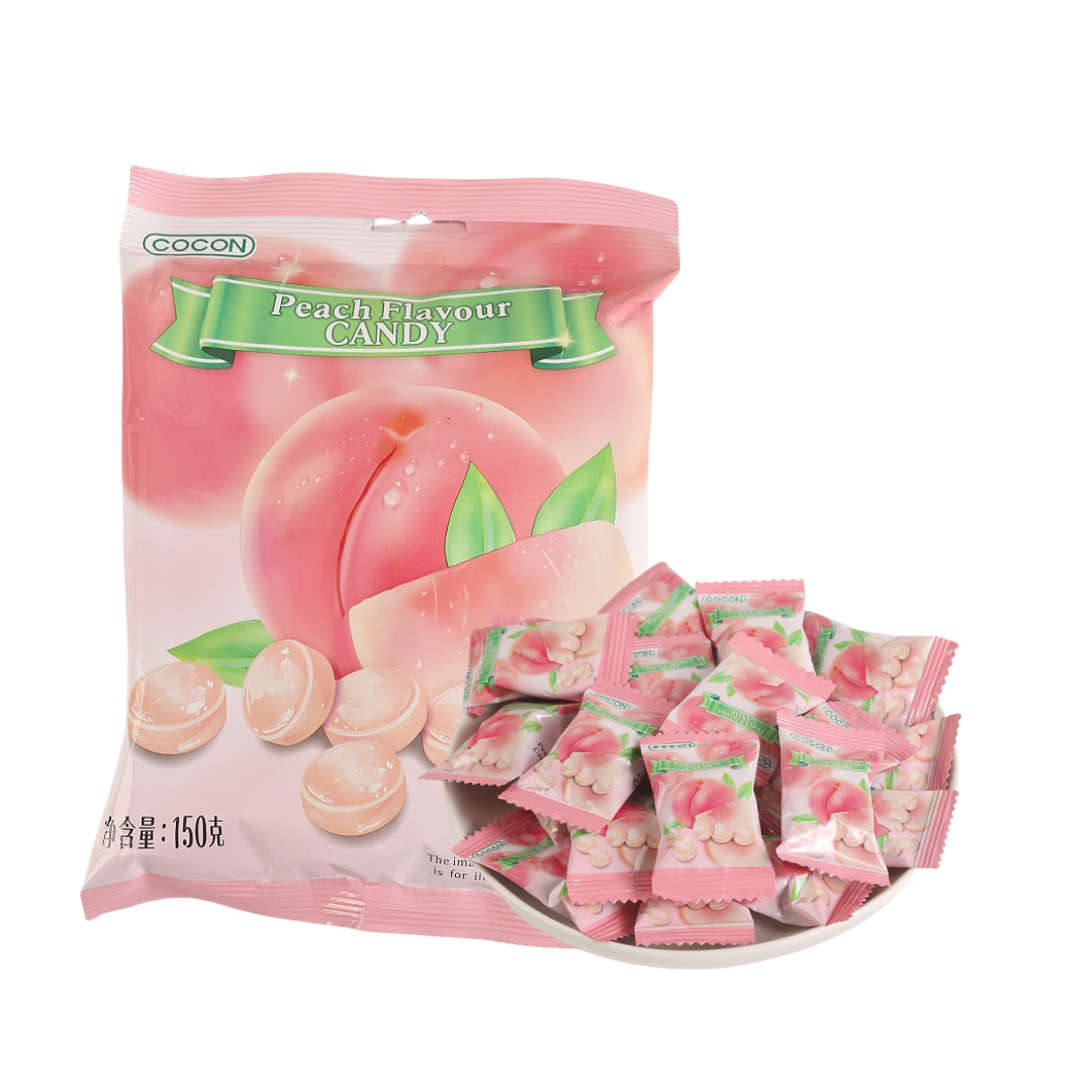 马来西亚进口cocon可康白桃味水蜜桃果汁硬糖结婚礼喜糖水果糖