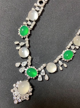 玉髓项链玉髓项链吊坠组合女925