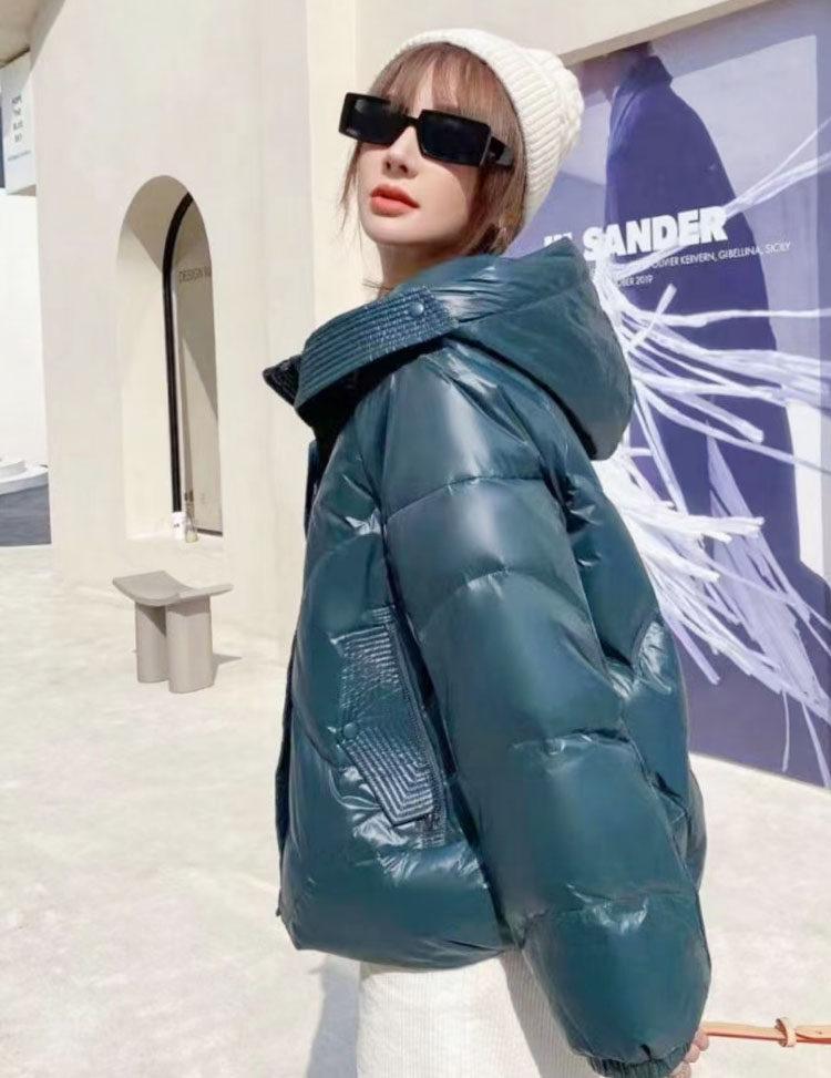 m.coco欧版白鸭绒短款连帽清仓