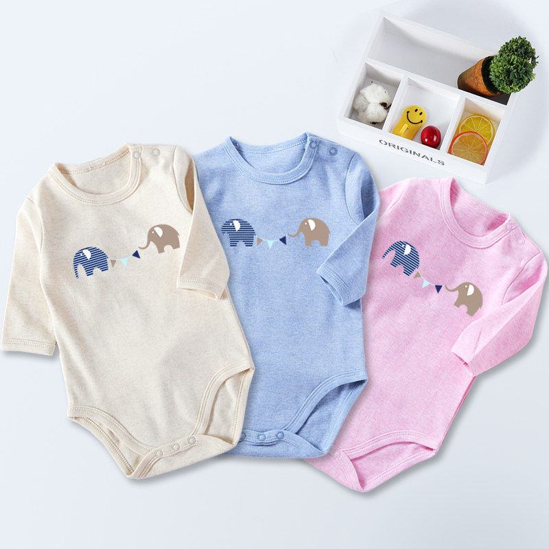 纯棉春秋长袖套头护肚包臀连体衣