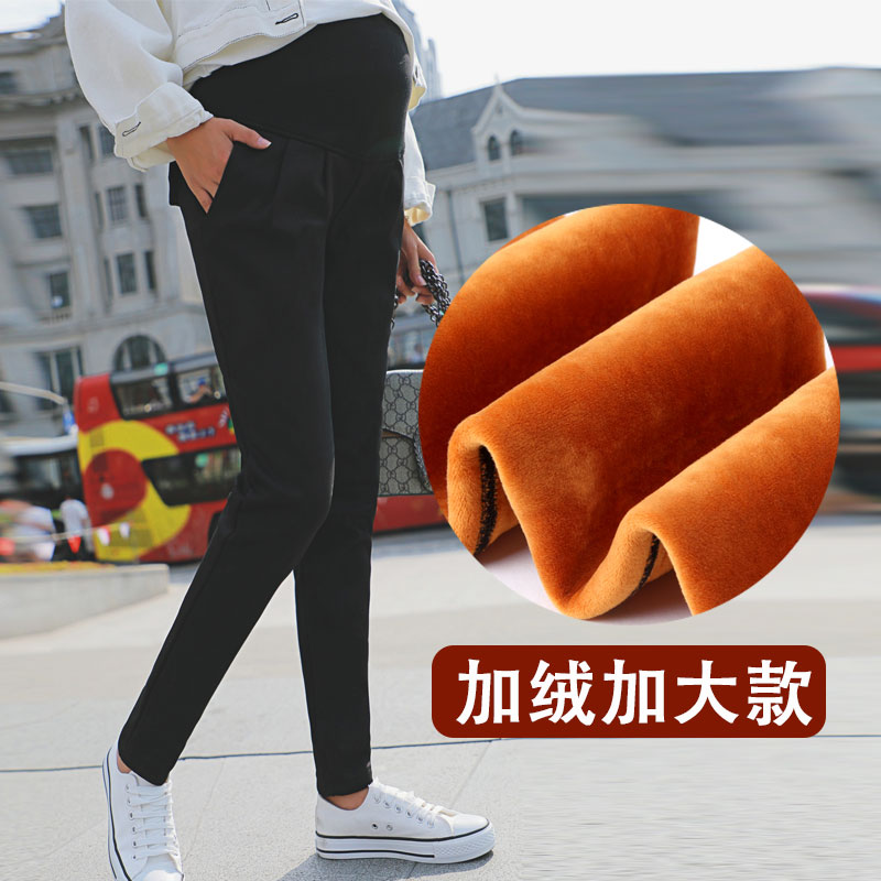 加绒孕妇冬装纯棉加大修身