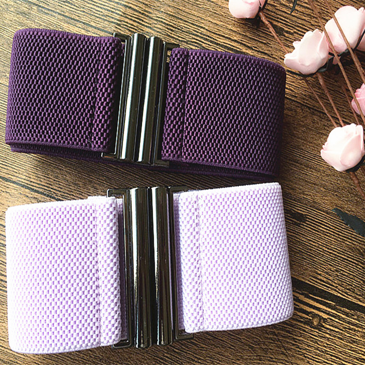 松紧腰带紫色羽绒服腰带