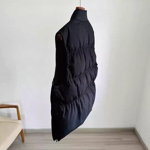 深圳南油女装~所见即所得~国风老钱~精梳斜纹肌理立领90鸭绒马甲