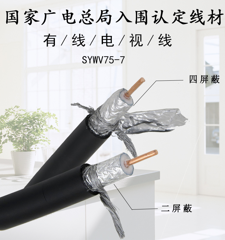 国标室外sywv75-7同轴有线电视线