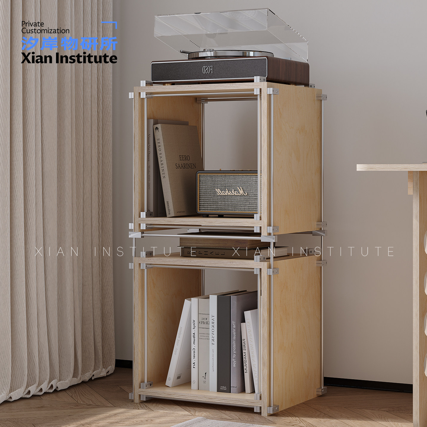 汐岸物研所组合家用收纳陈列柜手办柜桦木海洋板铝型材客厅储物柜,商业/办公家具,活动柜/格子柜/组合柜,淘宝优惠券,粉丝福利购,淘宝优惠卷