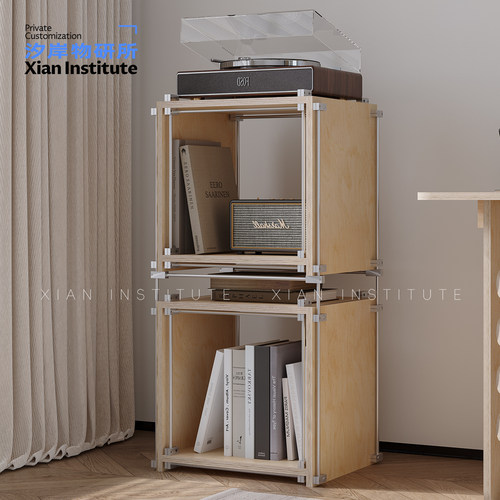 汐岸物研所组合家用收纳陈列柜手办柜桦木海洋板铝型材客厅储物柜