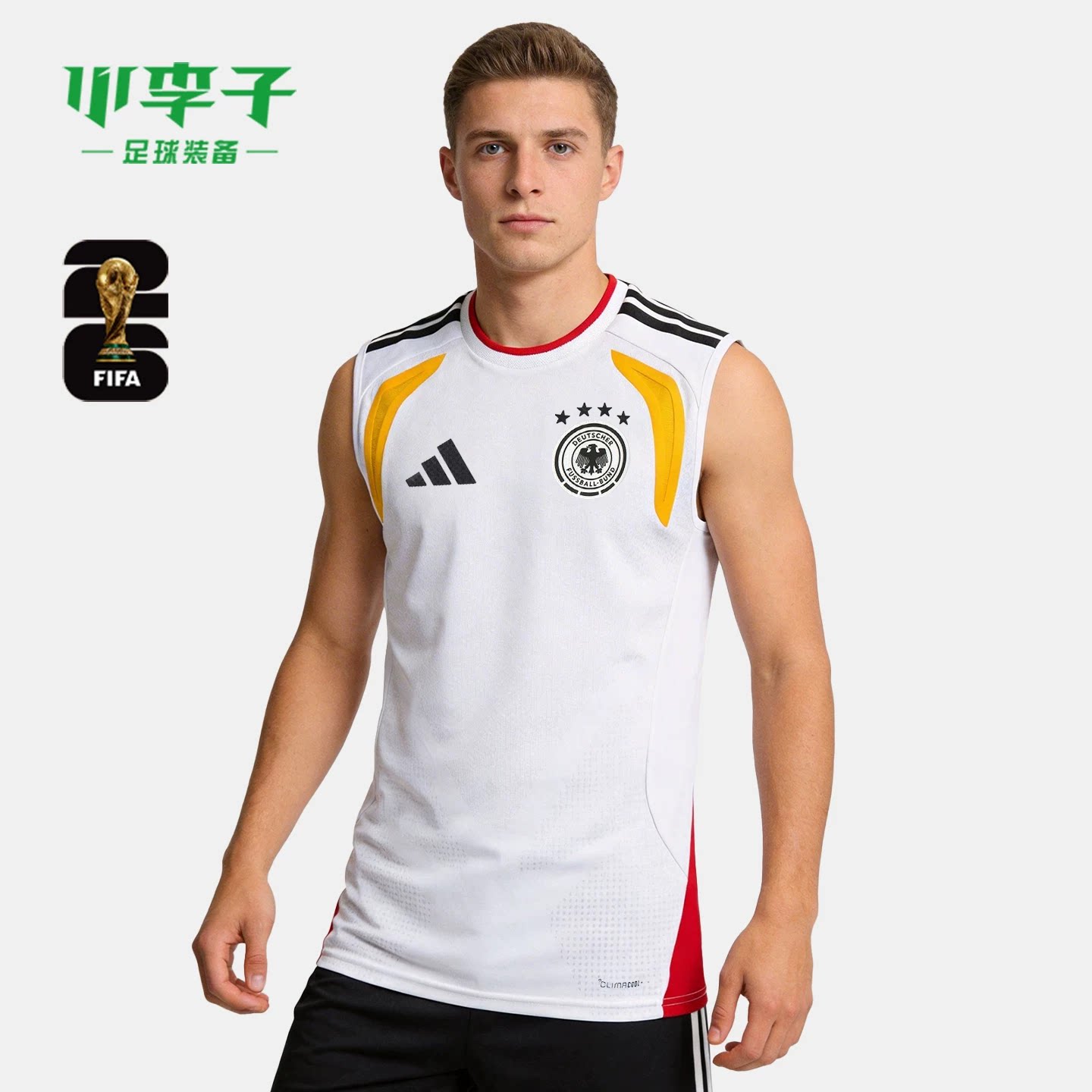小李子ADIDAS阿迪达斯德国运动训练短袖背心T恤速干成人男JZ4604