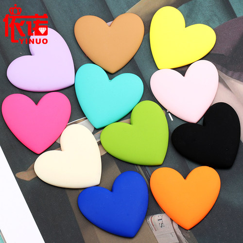 树脂爱心桃心形钻片配饰扣子