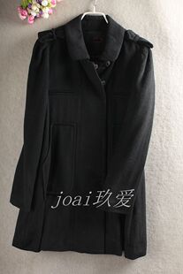 泡泡袖 新款 秋装 外套MZQ152 时尚 薄呢大衣 小A版 玖爱joai女装