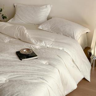 在耳边轻奢55%李官奇大豆纤维被芯全棉提花春秋被保暖加厚冬被