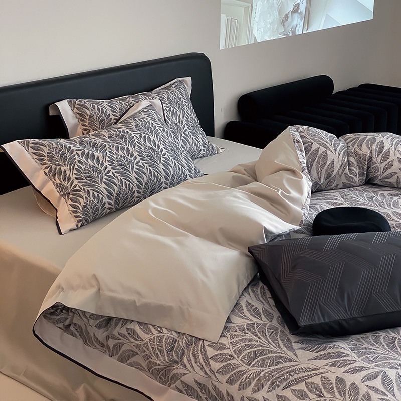 复古四件套纯棉简约50s