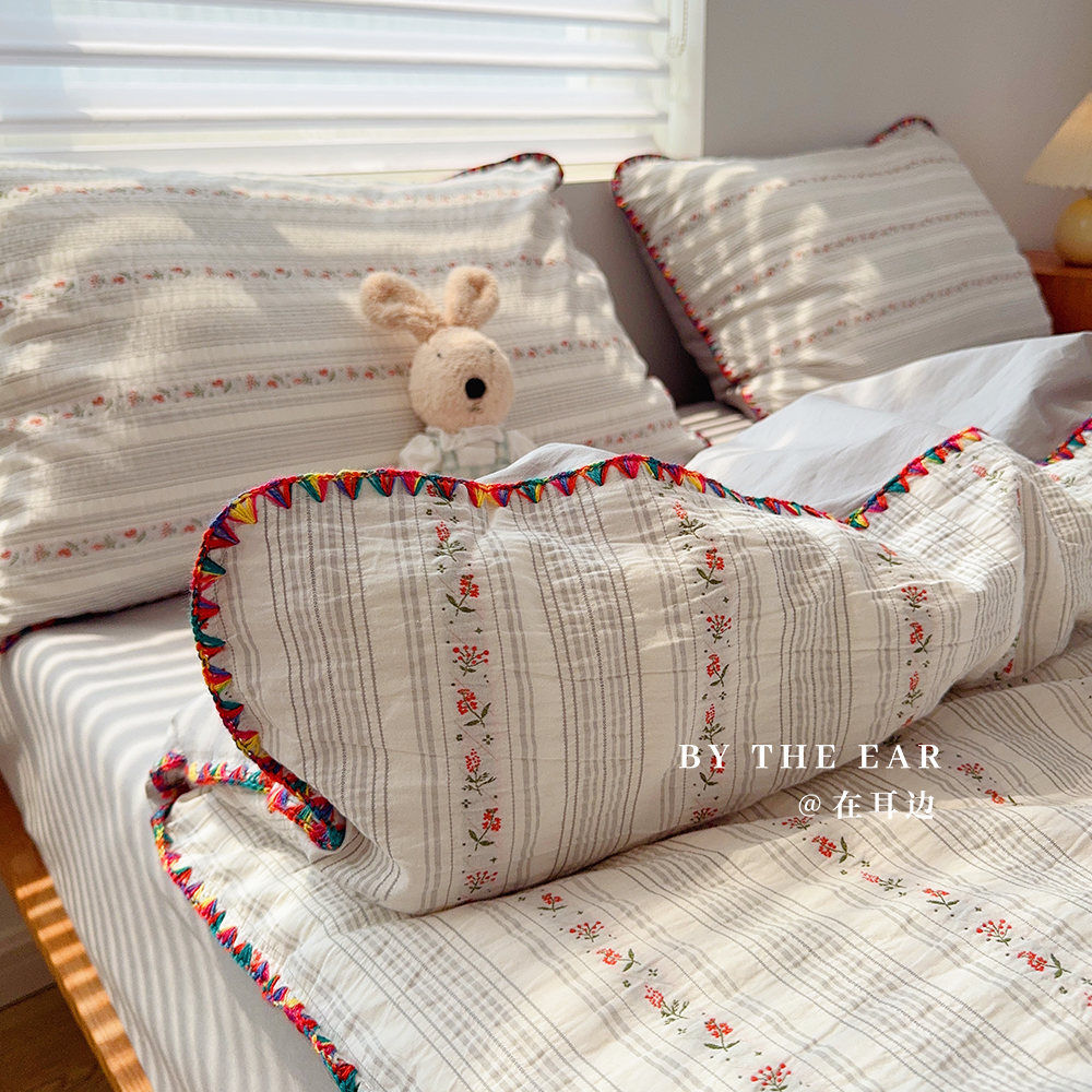 田园风繁花全棉水洗棉四件套