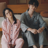 可爱兔兔秋冬情侣睡衣全棉磨毛绒布套装 卡通刺绣男士 家居服可外穿