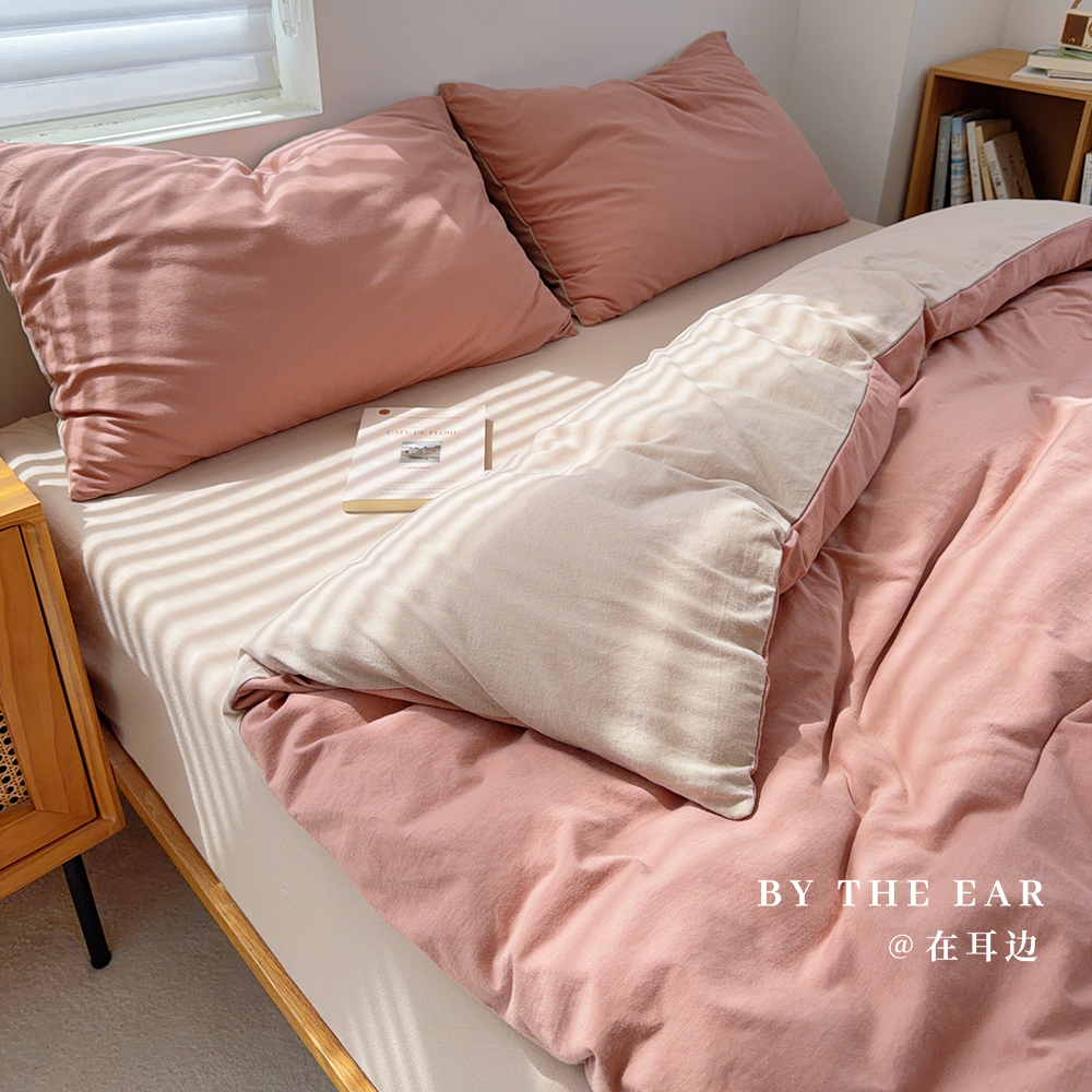 A类全棉天竺棉四件套双拼针织棉