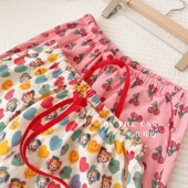 在耳边｜多巴胺纯棉磨毛甜美可爱多色宽松家居裤 睡裙春秋款 可外穿