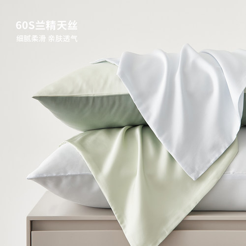 春夏莱赛尔天丝单只枕套
