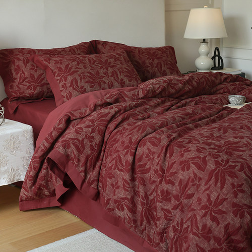 婚庆60s色织水洗棉皱皱纱提花