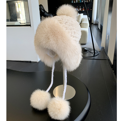 护耳帽出游韩版女冬季狐狸毛