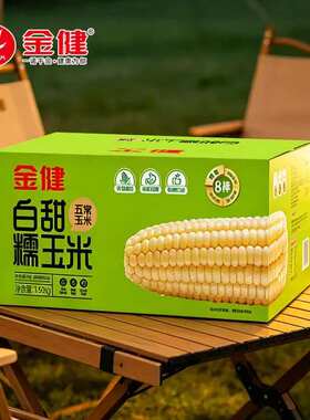 金健白甜糯玉米1.92kg箱装8根