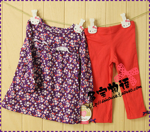 包邮清仓外贸原单carters春秋婴儿女宝宝长袖上衣+打底裤两件套装