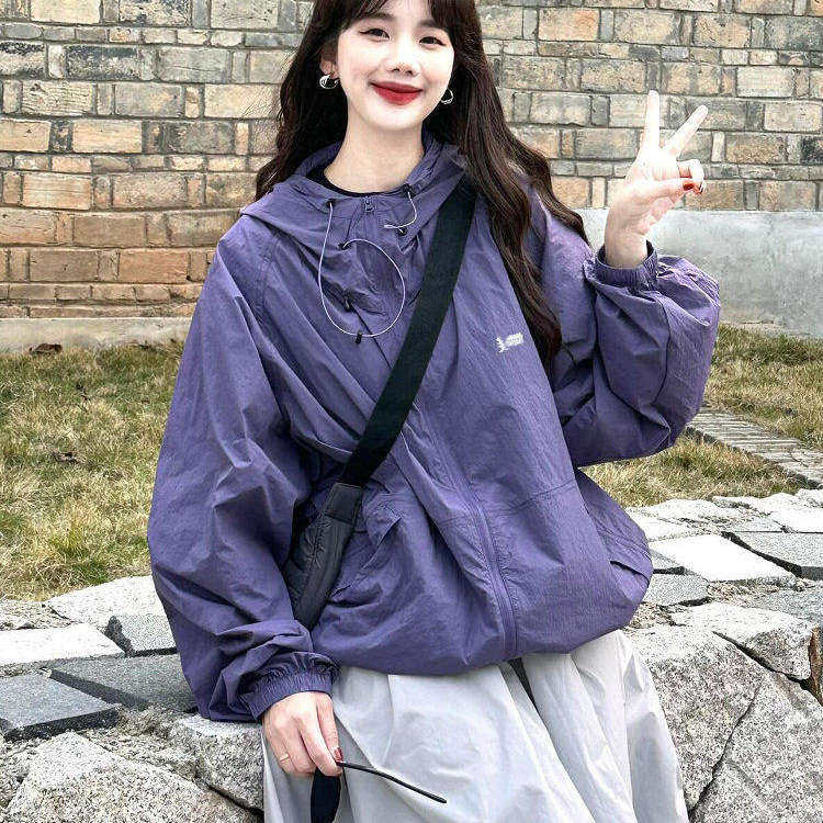户外透气防晒衣女款2026新款夏季抗UV轻薄外套连帽防晒冲锋衣