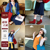 蓝波点花边半身裙女休闲百搭复古叠穿A字 新款 iuui·le 2026春季