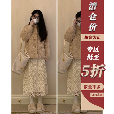 冬日摩洛哥浅卡其舒适毛绒外套