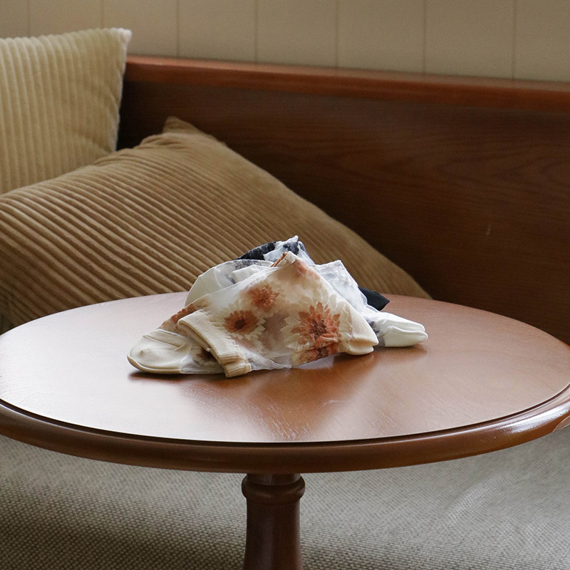 joanland透明玻璃丝水晶袜夏季薄款甜美太阳花镂空网袜韩国进口