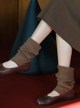 JOANLAND宽松直筒显瘦堆堆袜套春夏新品芭蕾风纯色中筒时装袜套女