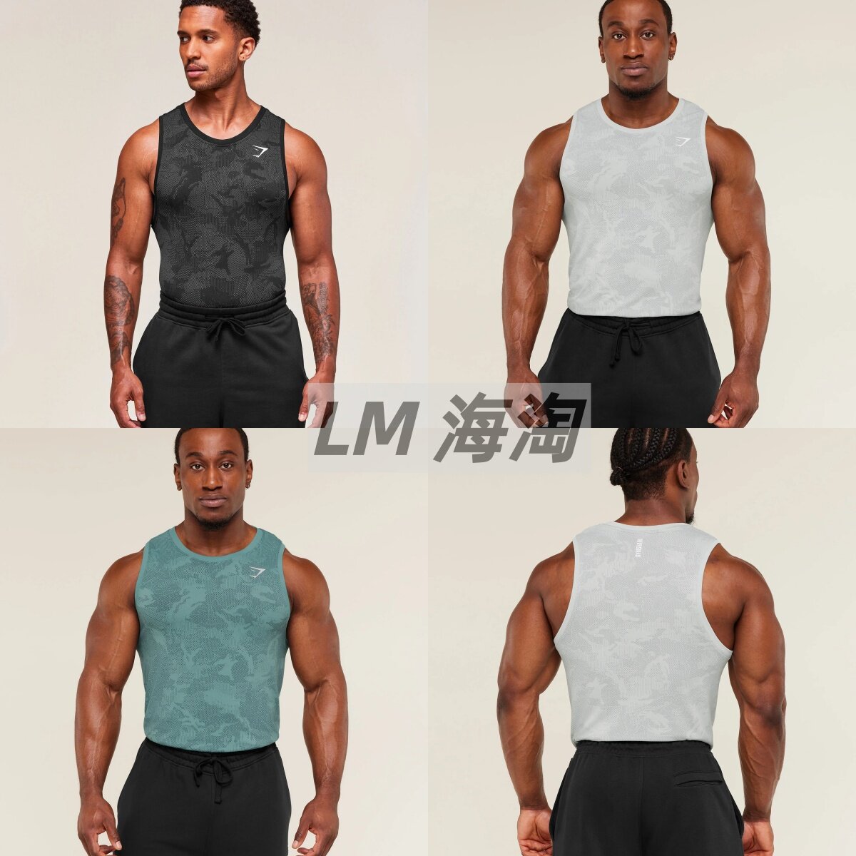正品代购GYMSHARK GE运动T恤