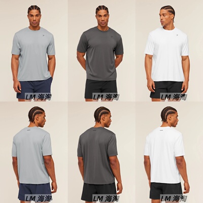 正品代购GYMSHARK Evolve男士短袖运动T恤健身训练宽松速干上衣