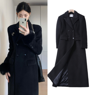 C位黑化千金含羊毛沙漏收腰双面绒长款 留洋大小姐 大衣 WORKS FBB