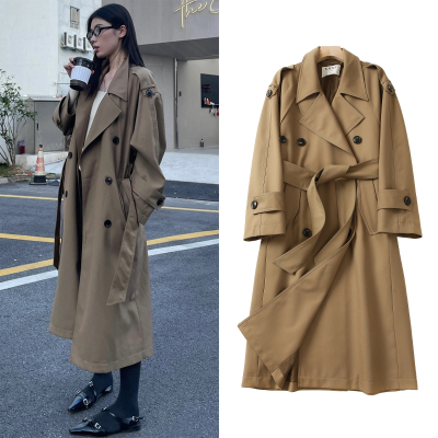 巴黎旧梦大翻领风衣外套