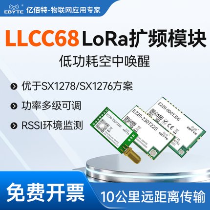lora无线模块远距离抗干扰通信LLCC68替SX1278S/X1278芯片433M