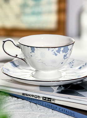 日本进口Narumi鸣海白蔷薇骨瓷咖啡对杯碟茶杯下午茶餐具礼盒套装