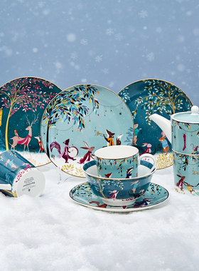 英国Portmeirion波特美林丛林童话系列马克杯彩色动物餐盘餐碗