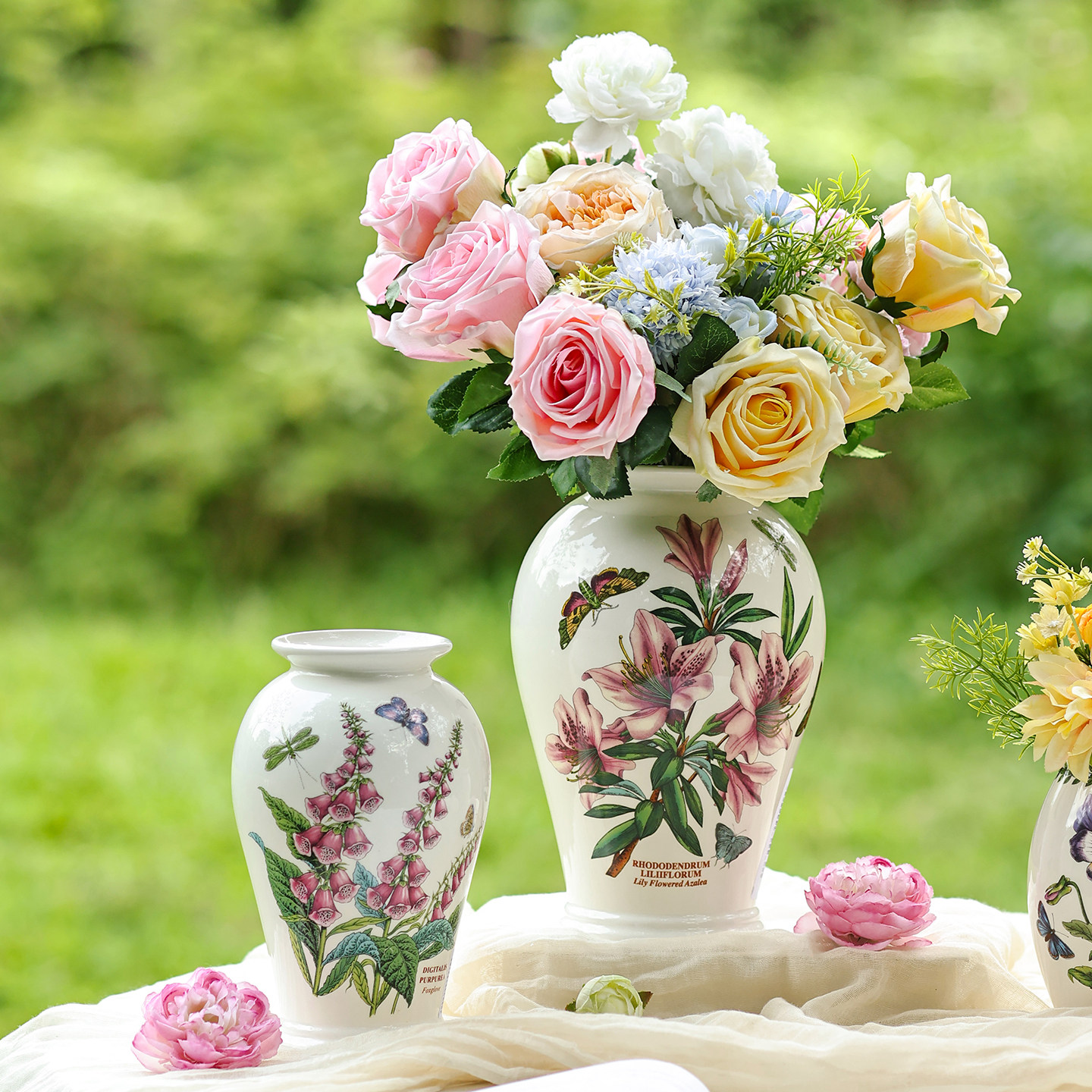 英国Portmeirion波特美林陶瓷花瓶花草园欧式客厅插花器皿摆件