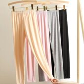 女士薄款 紧身大码 宽松保暖衬裤 妈妈打底裤 中老年人 线裤 莫代尔秋裤