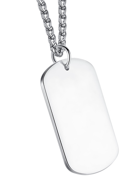 定制纯银军牌照片项链不掉色