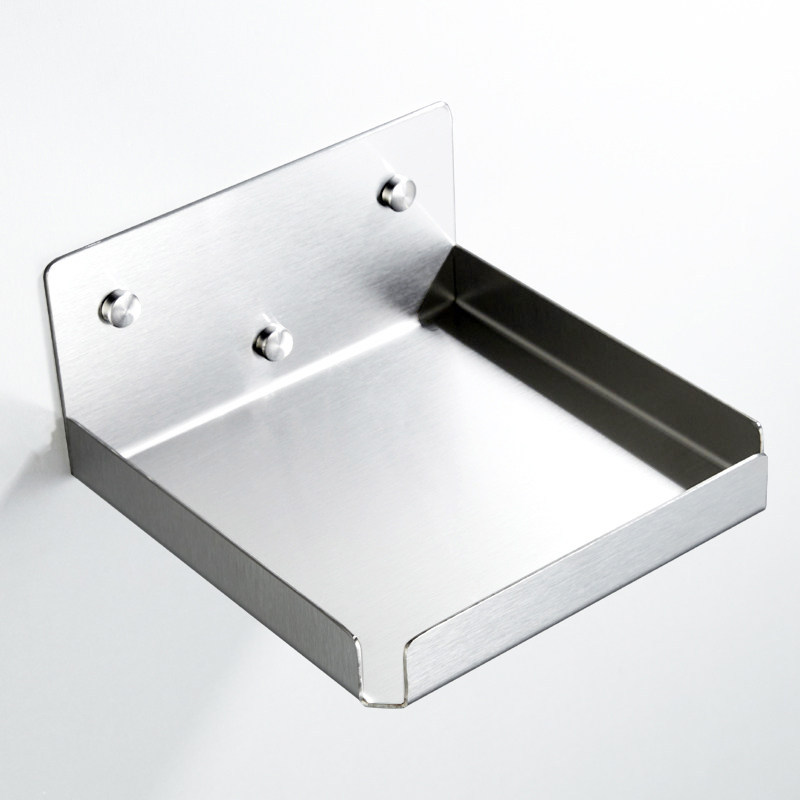 304不锈钢加厚壁挂置物架小型商用热敏打印机路由器支架托架