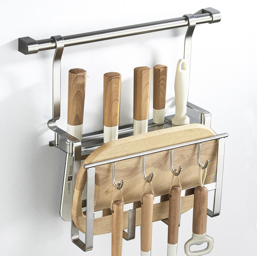 304不锈钢多功能厨房刀架