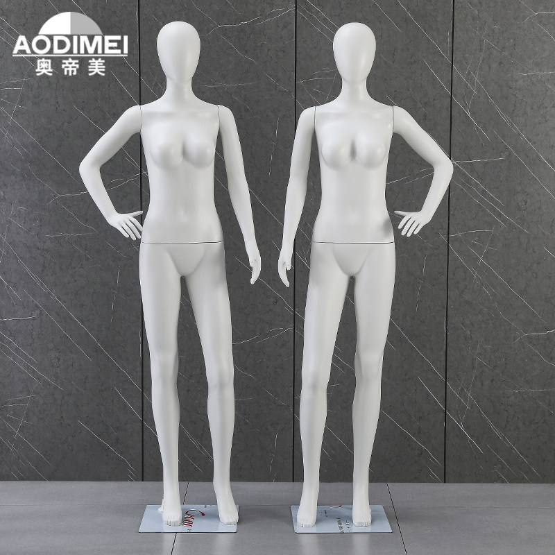 哑白色服装店男女模特道具简约全身假人橱窗婚纱内衣模型展示架子