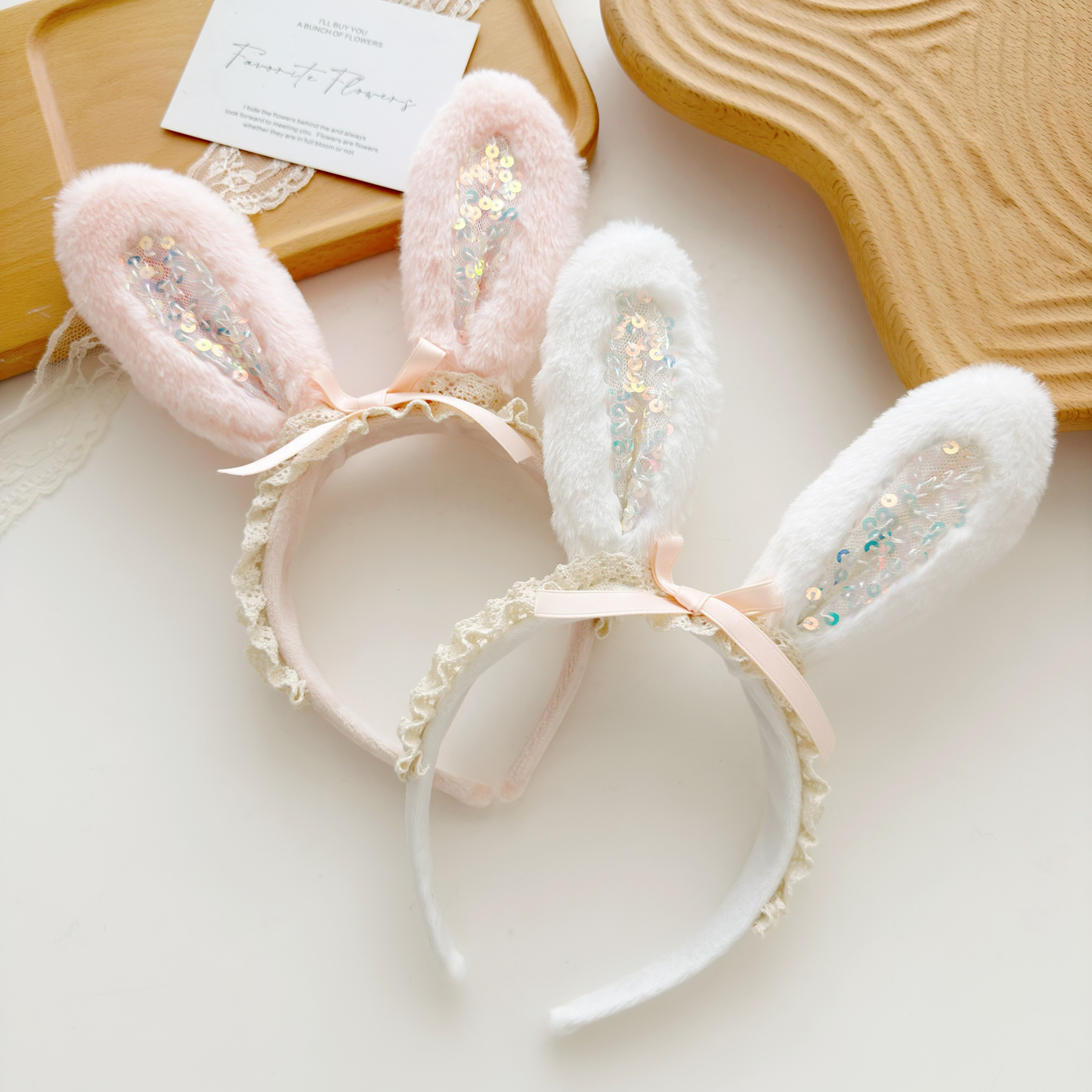 可爱蕾丝洛丽塔头饰兔耳朵发箍