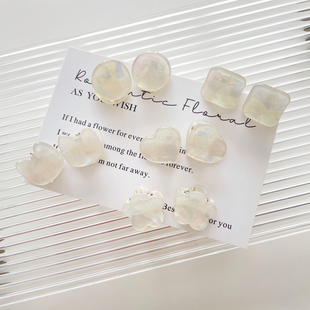 醋酸可爱小夹子爱心花朵发夹边夹刘海夹猫咪圆形方形小抓夹发抓女