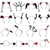 虞书欣同款 爆笑沙雕头饰冲天辫头箍假发搞怪小辫子发箍搞笑发卡女