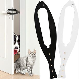 Holder Latch猫门支架宠物分离门支架免打孔带弹性锁 Door Cat