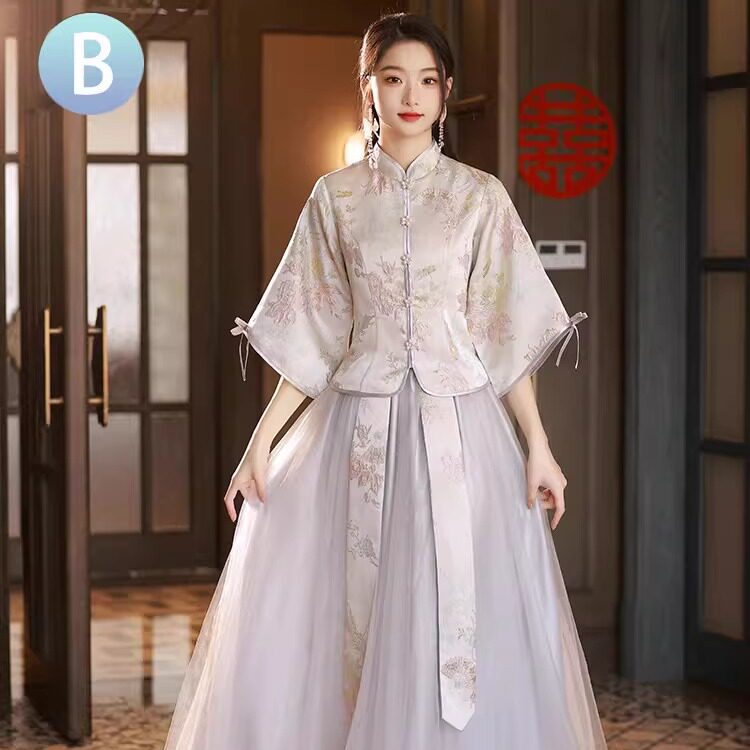 中式伴娘礼服2026新款显瘦高级