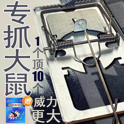 捕鼠神器捕鼠器板老鼠夹老鼠笼特大号抓老鼠钳双簧带保险扣