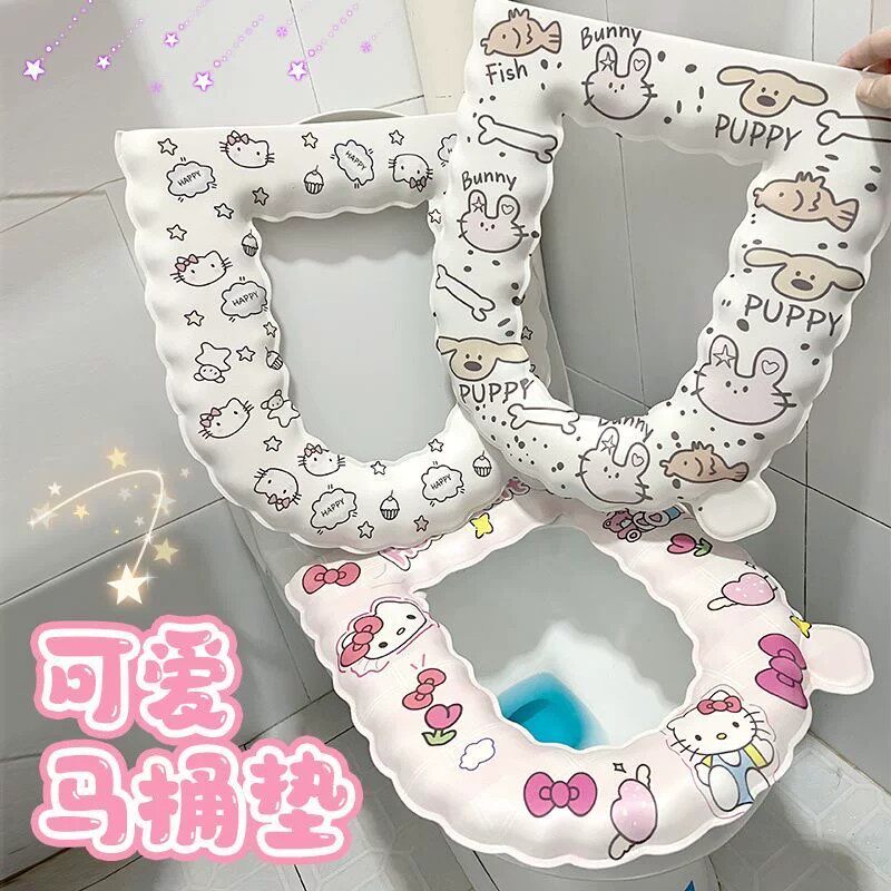 卡通kt黏贴马桶坐垫厕所